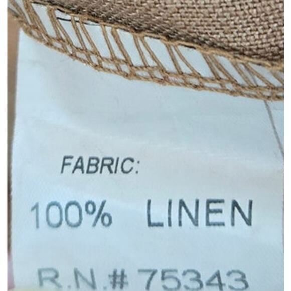 Bellambra Italy Linen Blouse Oversized Hi-Lo Hem 3/4 Sleeves Brown Small - Picture 8 of 8